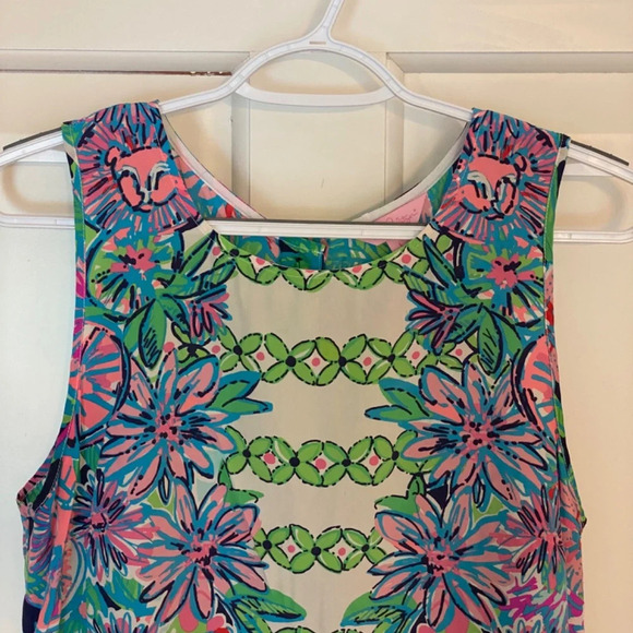 Lilly Pulitzer Crossed Lions Engineered Iona Floral Sleeveless top 33648 - Picture 5 of 12